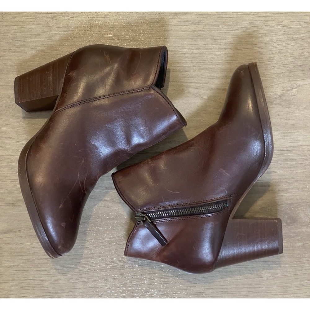 Thursday Boots Co. Uptown Boot Side Zip Brown Women's Size 6.5